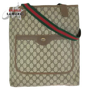 Gucci Sherry Tote Bag Shoulder Beige Brown GG Supreme Canvas